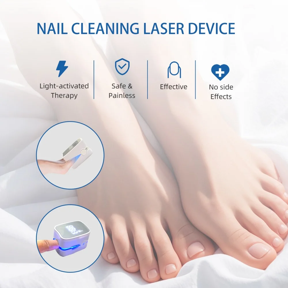Professional Nail Fungus Laser Treatment Device for Charging Fingernails Toenails Onychomycosis Therapy Cure Machine 4pcs Diodes