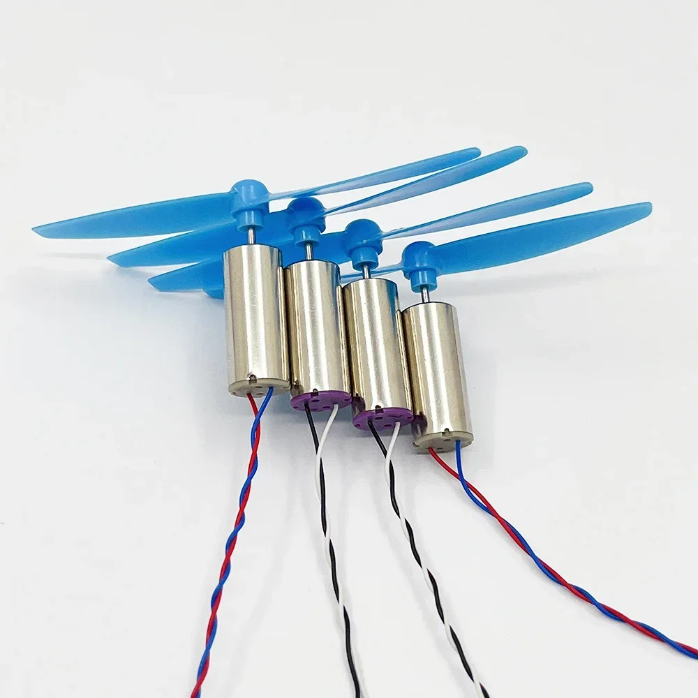 4pcs 8.5mm*20mm 8520 CW+CCW Coreless Motor with Propeller High Speed for 120 120mm DIY QX80 QX95 QX110 FPV RC Quadcopter Frame