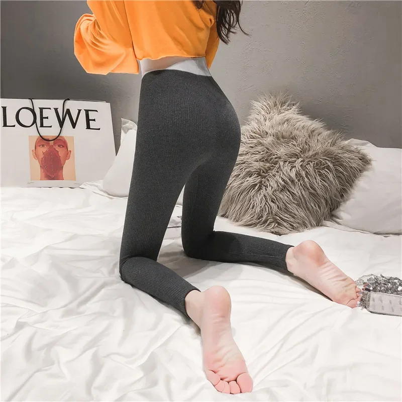 New Plush Leggings Women Elastic High Waist Velvet Stockings Leggings Shaping Winter Cold-proof Leg Socks Charm Leggings