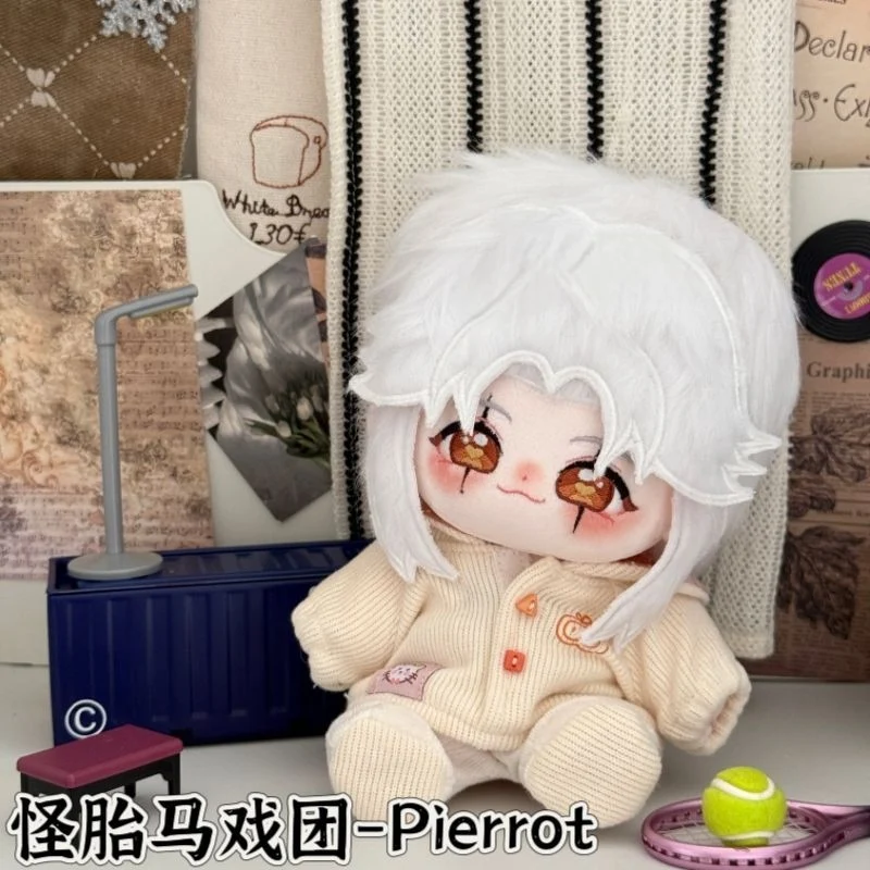 

20cm The Freak Circus Pierrot Anime Figures Plush Cosplay Dress Up Cotton Doll Toys for Children Birthday Valentine's Day Gifts