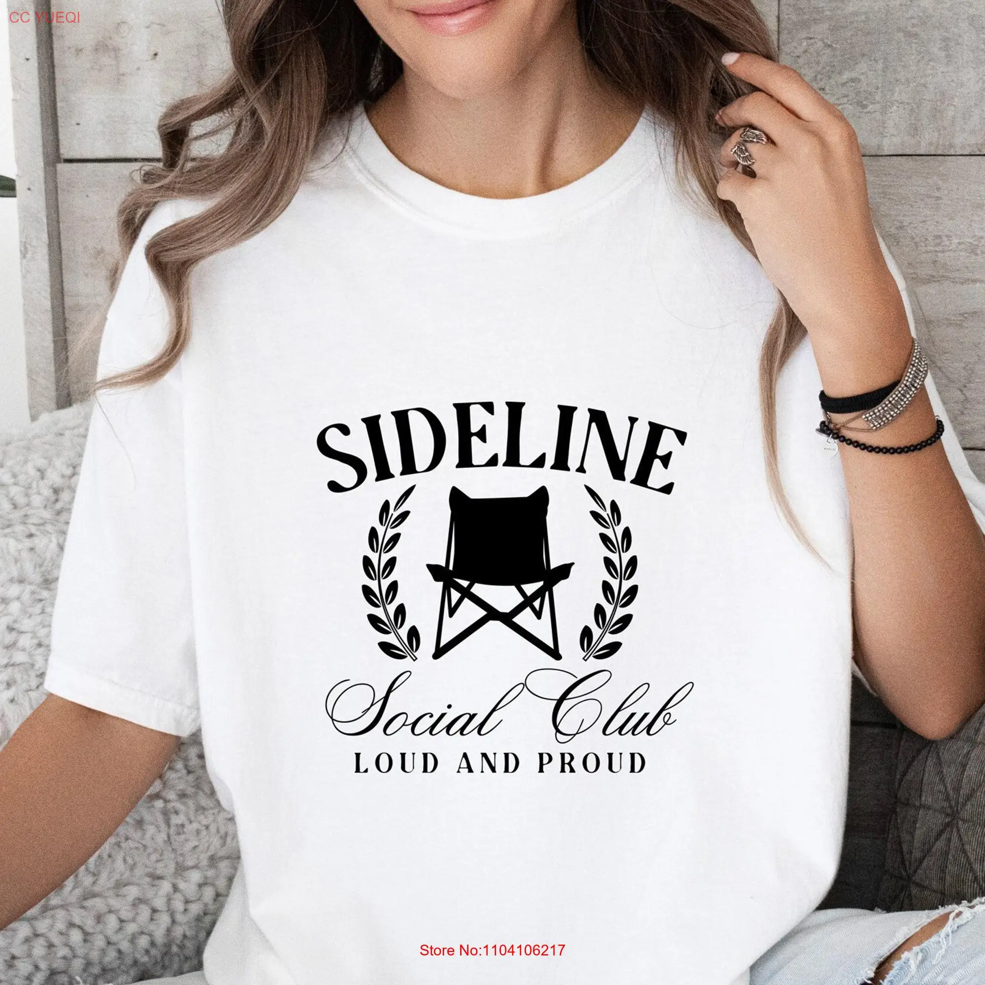 Sideline Social Club T Shirt Loud And Proud Bleacher Mom Home Plate Sports Dad long or short sleeves