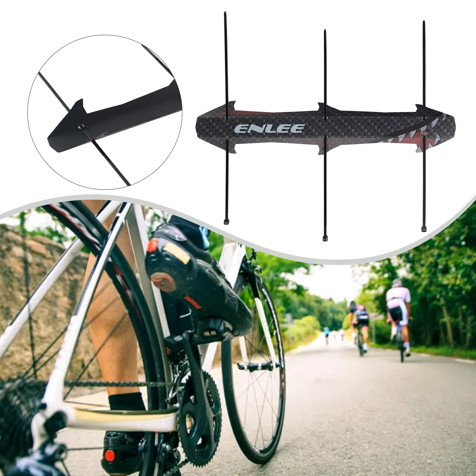 Safe & Sustainable Bicycle Chain Guard Plate Protects Frame from Chain Comes with Cable Ties Compatible with Various Bike Models