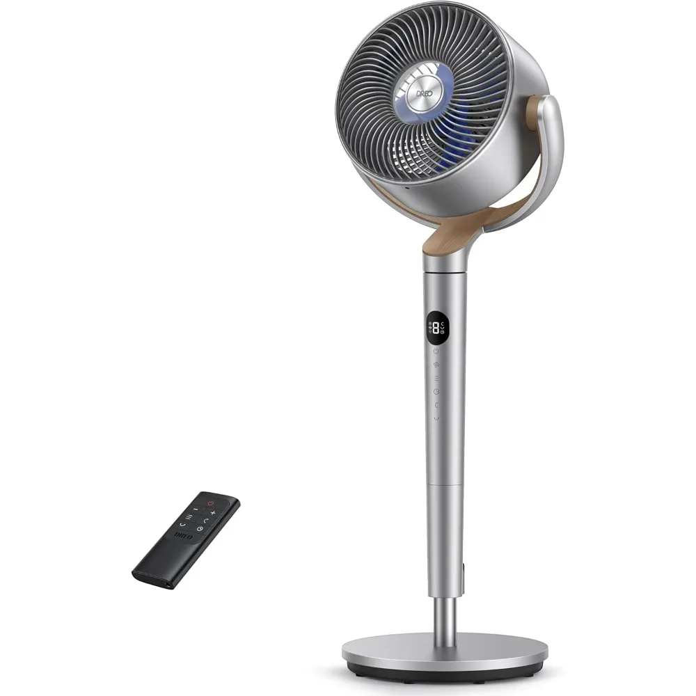 US Shipping 120 Degree Omni Directional Oscillating Pedestal Fan Quiet DC Motor 8 Speeds Remote Timer