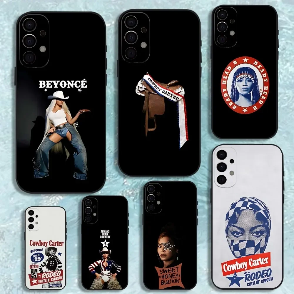 

Singer B-Beyonce Cowboy Carter Phone Case For Samsung S25,S24,S21,S22,S23,S30,Ultra,S20,Plus,Fe,Lite,Note,10,9,5G Black Cover