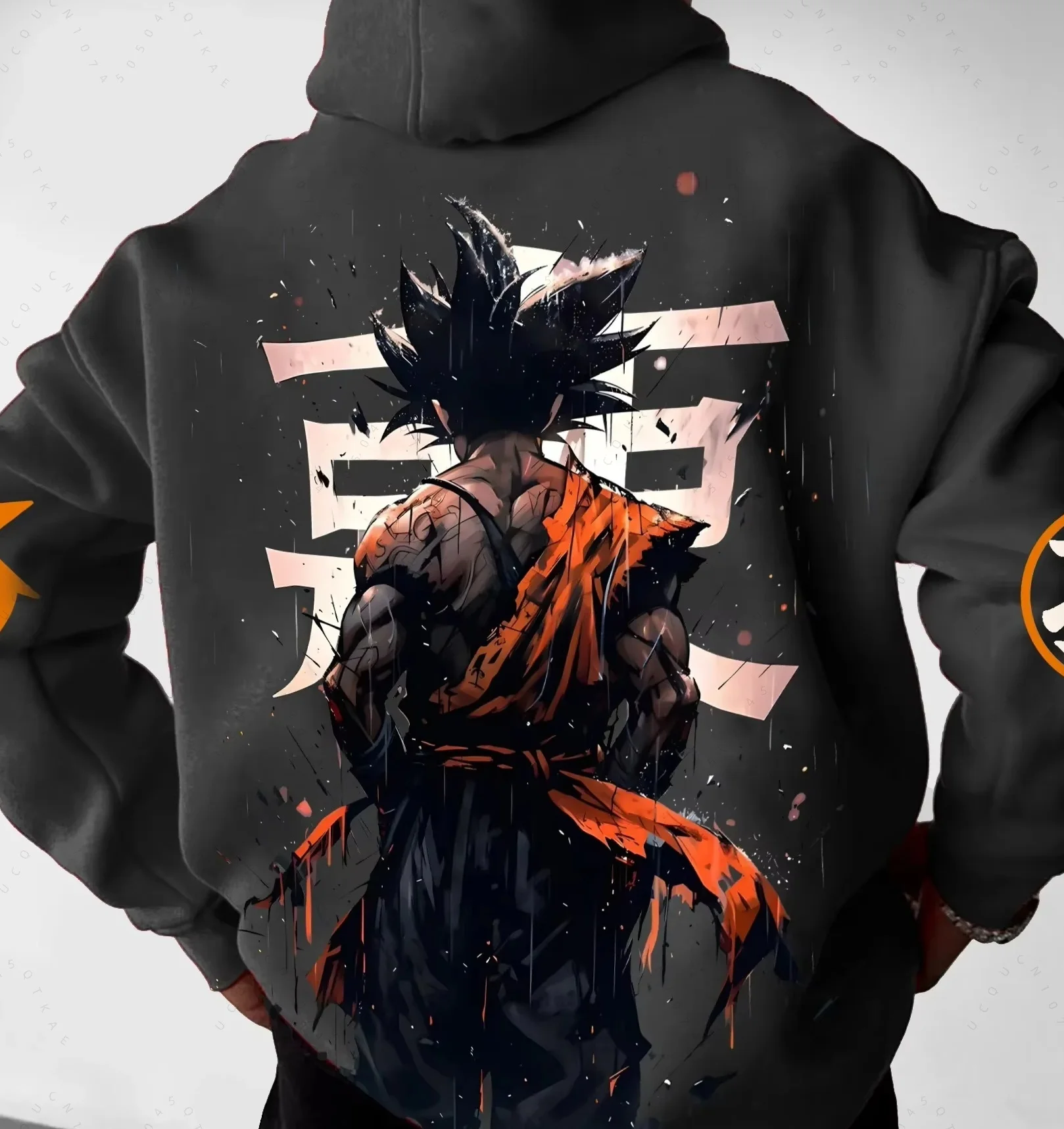 

Худи с принтом «Драконий шар» (Драгонбол) Гоку и Май-Джин Бу, осенне-зимний теплый хлопковый свитер унисекс в американском стиле