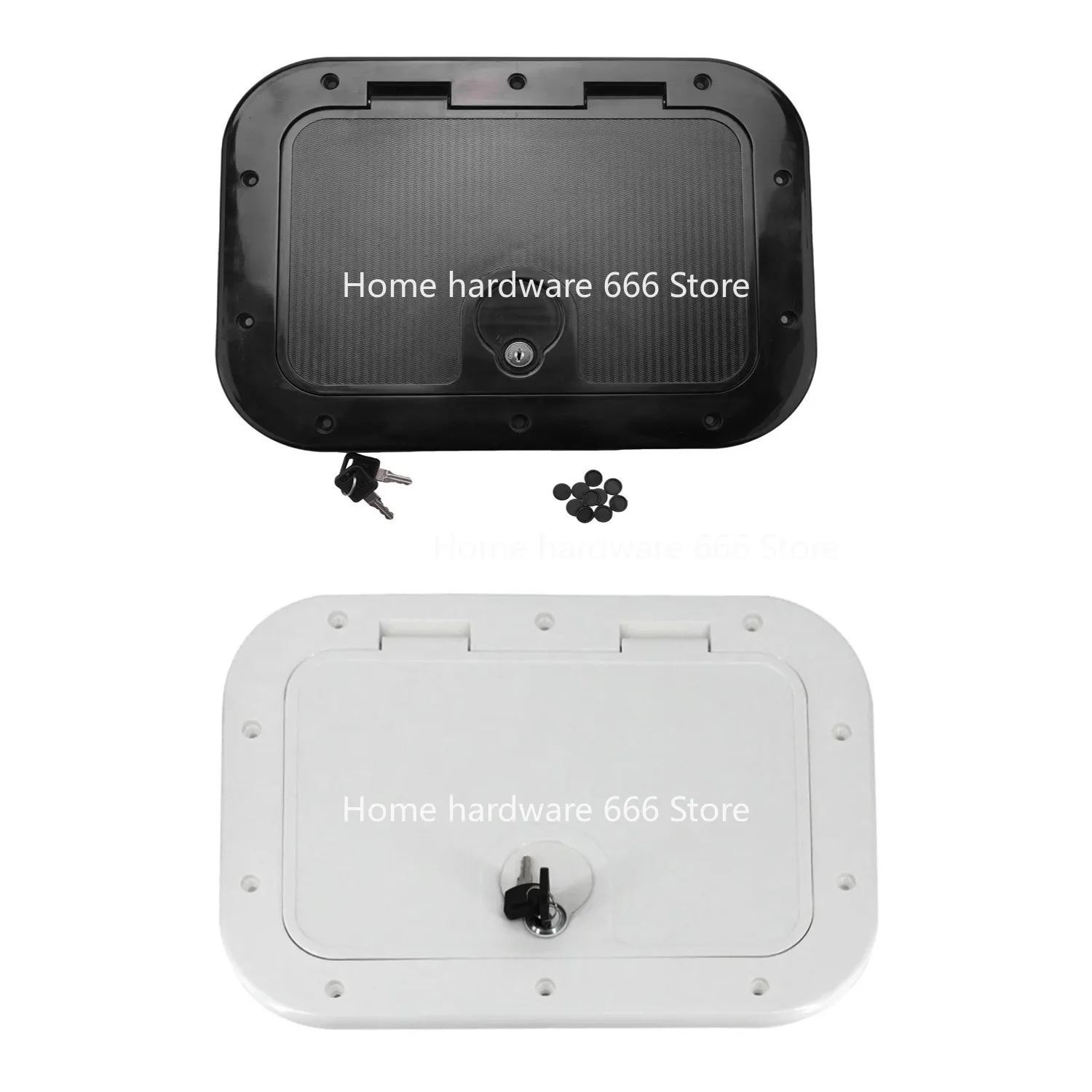 Marine Rectangular Pull Ring Deck Tape Lock Yacht Cabin Cover Hand Hole Cover Storage Box Cover Accessories