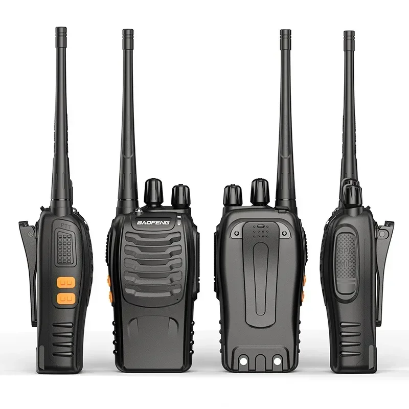 Walkie Talkie de largo alcance, Radio bidireccional, tiempo de espera ultralargo, resistente al agua, BF-888S, UHF, 400-470MHz, 16 canales VOX con Cha, 5-10km