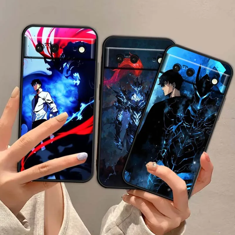 

Anime Solo Leveling Pattern For Google Pixel 9a 9 8A 8 7 7A 6 6A Pro XL 2024 5G Black Soft TPU Silicone Cover Phone Case