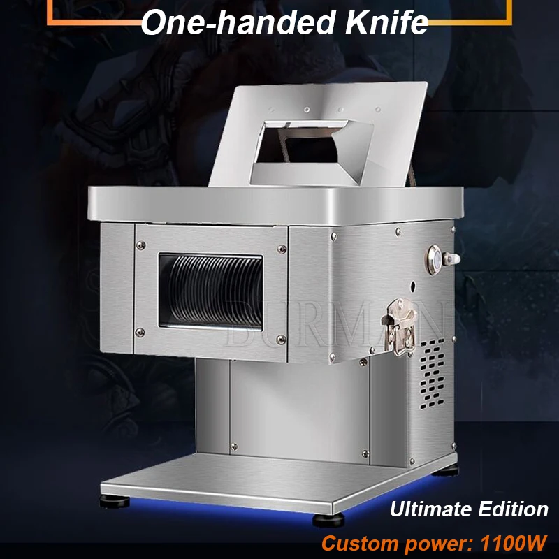 220V Electric Slicer Meat Cutter Drawer Commercial Slicer Meat Slicing Machine Stainless Steel