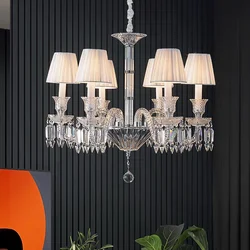 Modern Luxury K9 Crystal Chandelier Decora 6/8/10/15/18 Arms AC Living Room Modern Lustres De Lamps For Bedroom Pendant Lighting