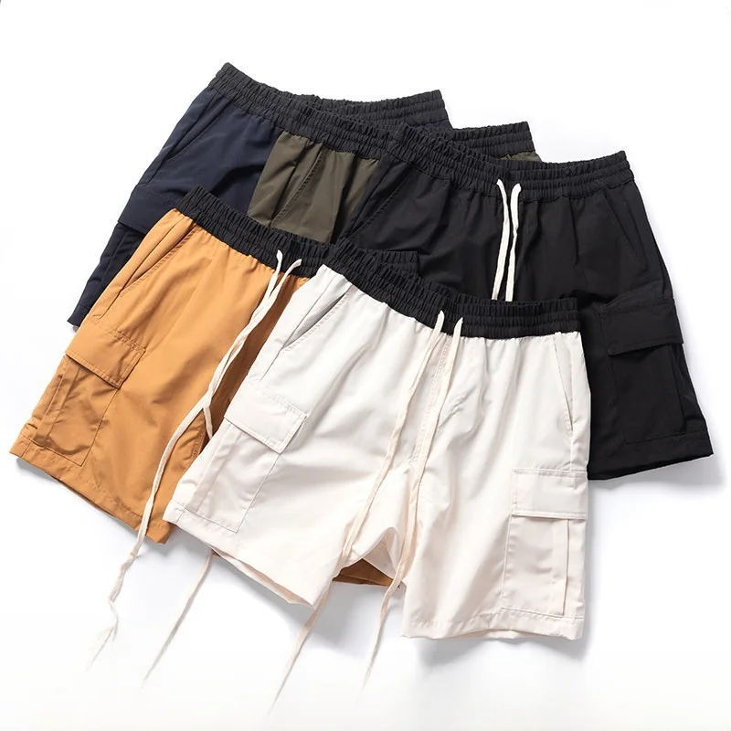 

Trendy T3088 High Street Cargo orts Men's Summer Casual Loose Multi-ket Faion Workwear Straight Leg Basic Color orts