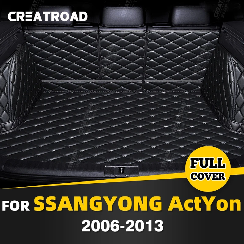 

Auto Full Coverage Trunk Mat For Ssangyong ActYon 2006-2013 12 11 10 09 08 07 Car Boot Cover Pad Interior Protector Accessories