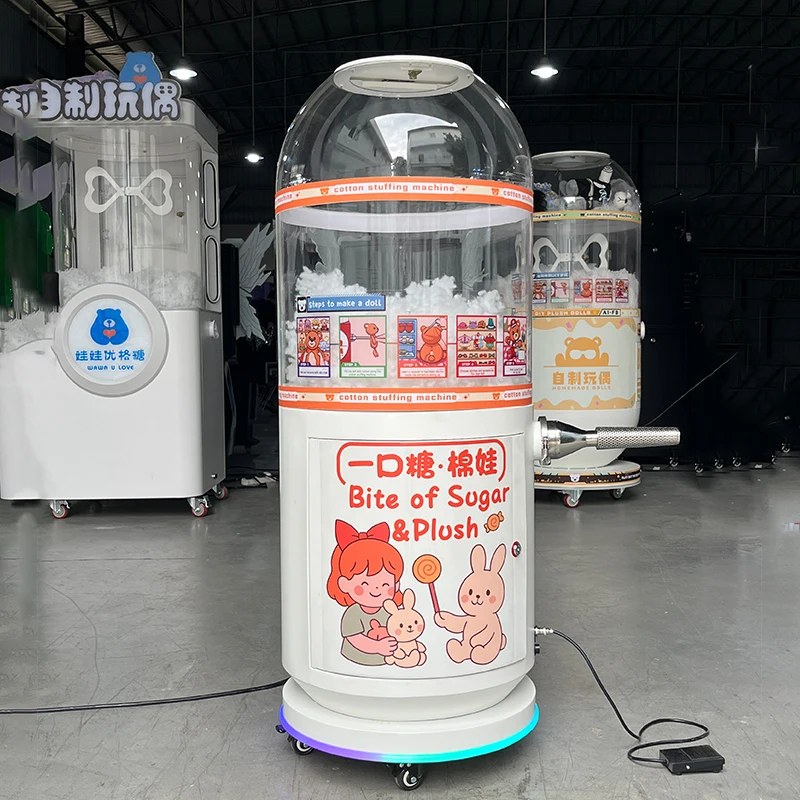 Teddy Bears Diy Amusement Park Children Mall Kid Plush Toy Filling Machine For Stuffed Bear Cotton Stuffing Making