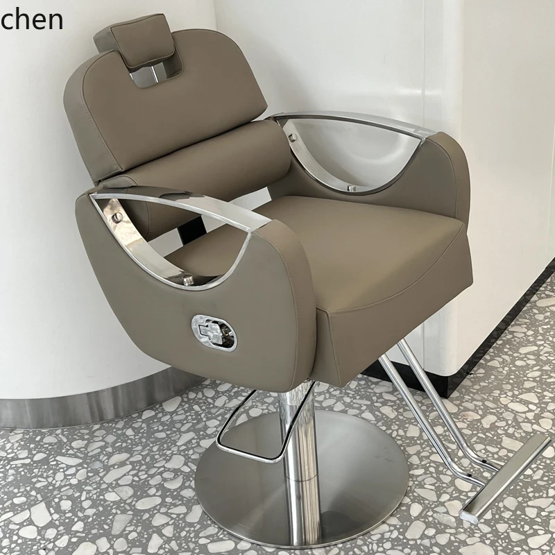 ZMLInternet celebrity trendy hair salon chair hair special high-end hair care chair can put down shaving beard reclining chair