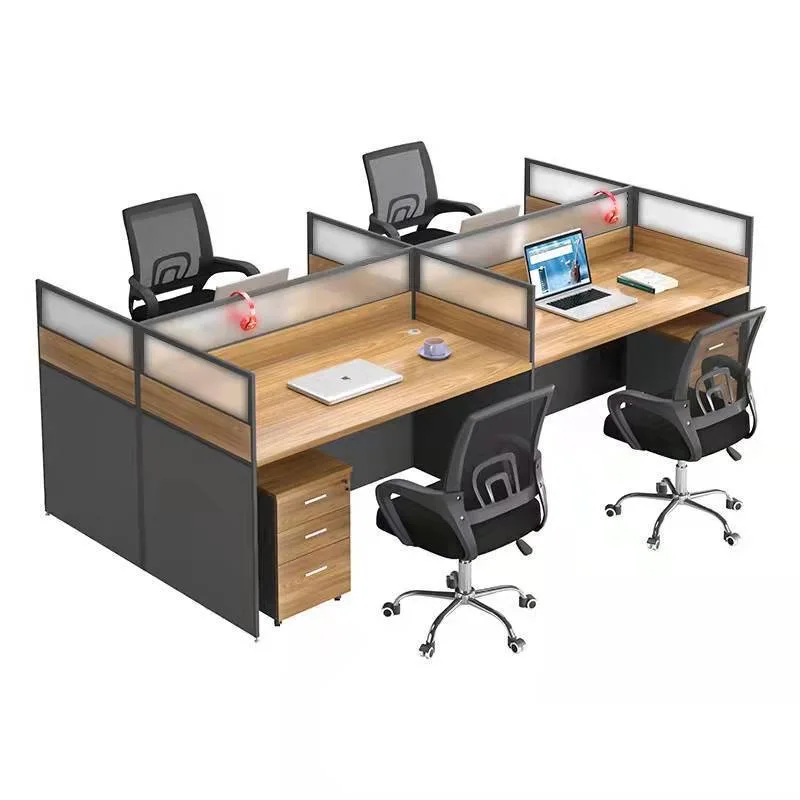 #L-shaped office partition screen, office computer desk, 2-6 person office desk and chair combination