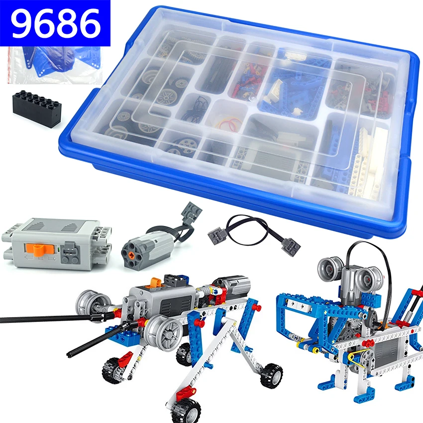 9686 Bricks High-Tech Motor Robot Parts MOC Educational School