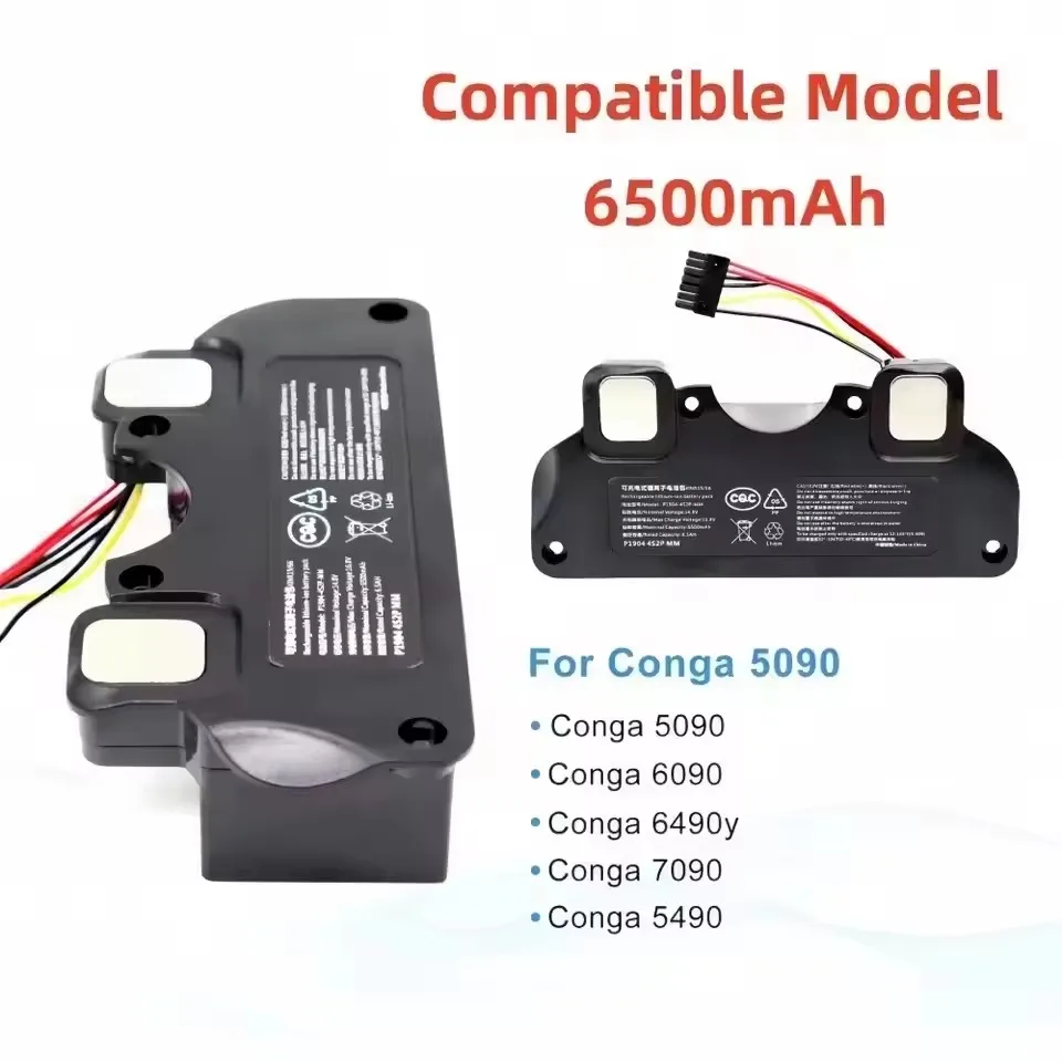 For CECOTEC CONGA 5090 5490 6090 7090 robot vacuum cleaner battery pack replacement, longer range and more efficient