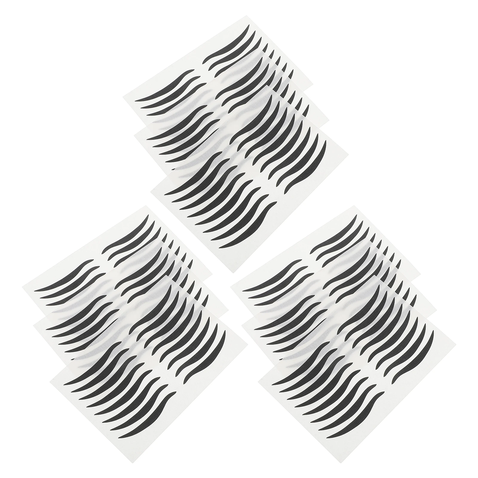 

80 Pairs Black Eyeliner Sticker 98x62mm Plastic Winged Eye Makeup Temporary Eyeshadow Stencil Double Eyelid Tape