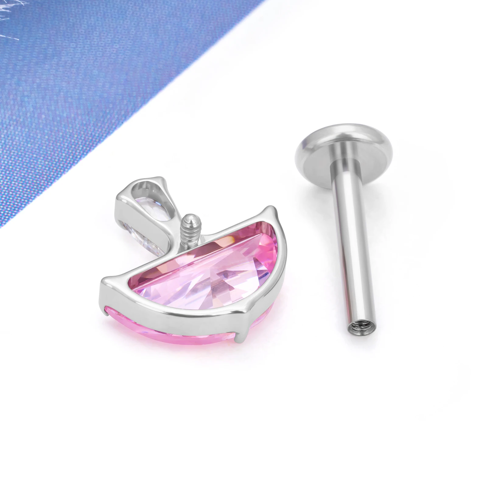 Boucles d'Oreilles en Titane ASTM F136 pour Femme, Piercing à Incrustation de Labret, Filetage Interne, Bijoux de Corps, Accessoires de Mode