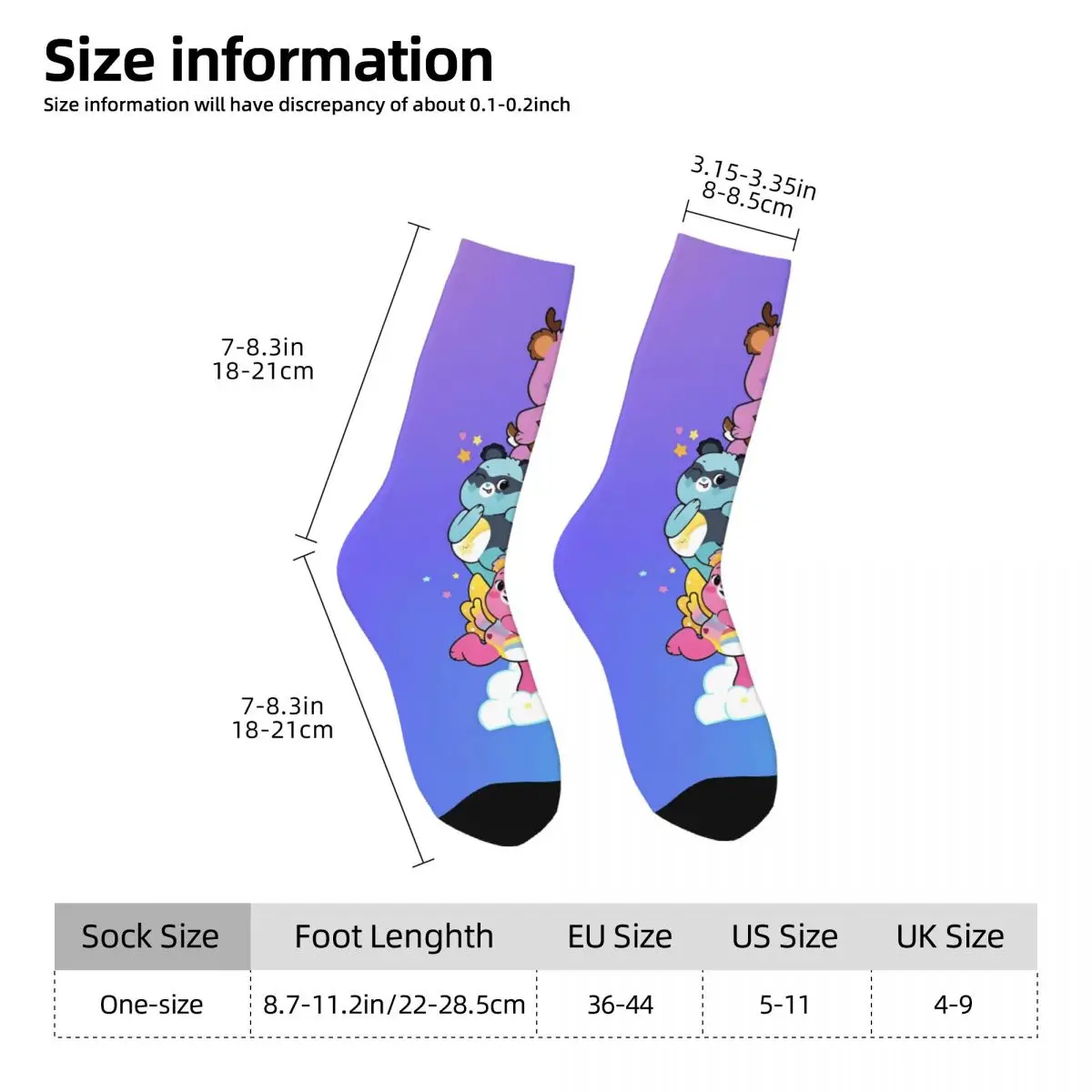 Chaussettes d'ours coordonnantes pour hommes, bas rétro, chaussettes d'extérieur graphiques, soins mignons, qualité, automne