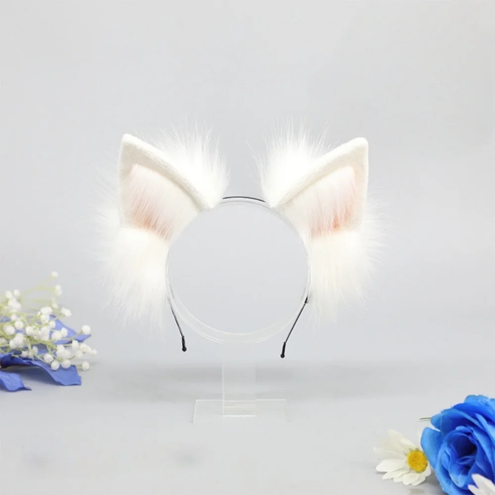 Anime Cosplay Orecchie di Gatto Fascia Carino Peluche Vestito Copricapi da donna Accessorio per capelli Patchwork Cerchi per capelli disfraz halloween mujer
