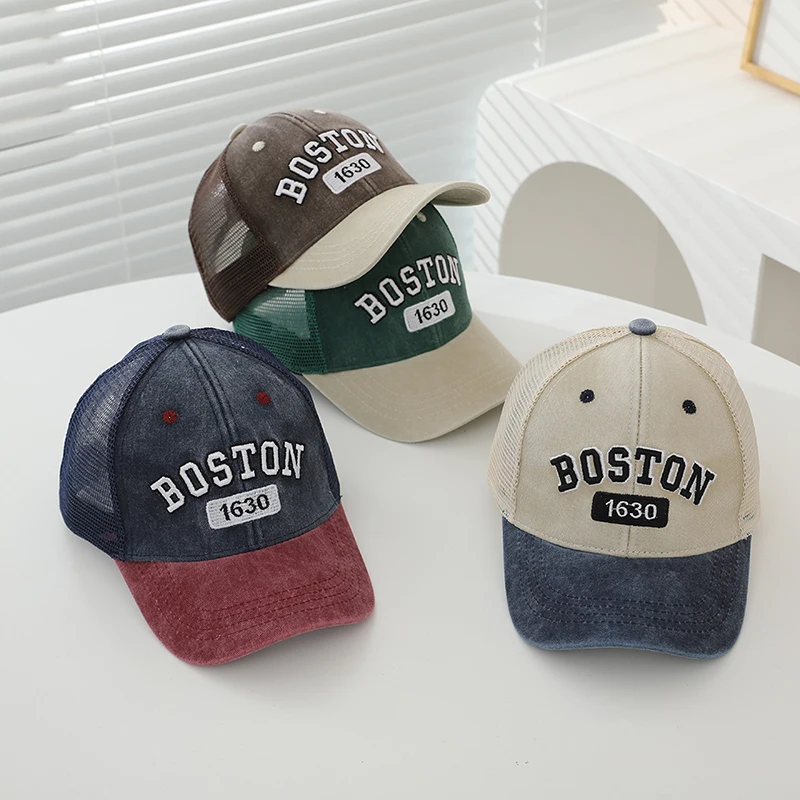 

Детские летние новые детские бейсболки для маленьких девочек и мальчиков, весенние солнцезащитные шапки 2025 года с фуражками для малышей BOSTON