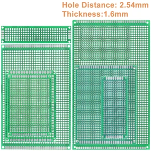 Печатная плата TZT 2x8 3x7 4x6 5x7 6x8 7x9 8x12 9x 15 см, двухсторонний прототип «сделай сам», универсальная печатная плата PCB, печатная плата для Arduino