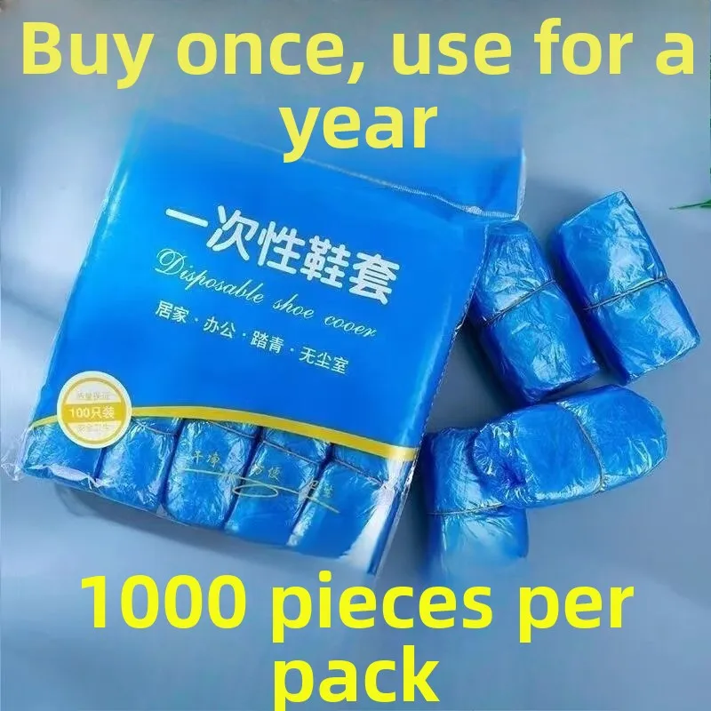 extra-thick-waterproof-pe-shoe-covers-disposable-dustproof-wear-resistant-anti-slip-for-lab-room-students-use-5-years-warranty