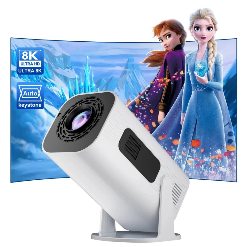 Projetor P330 Atualizado com Android 11, 280 ANSI, 4K, 8K Nativo, 1080P, Wifi6, BT5.0, Mini Projetor Portátil para Cinema ao Ar Livre