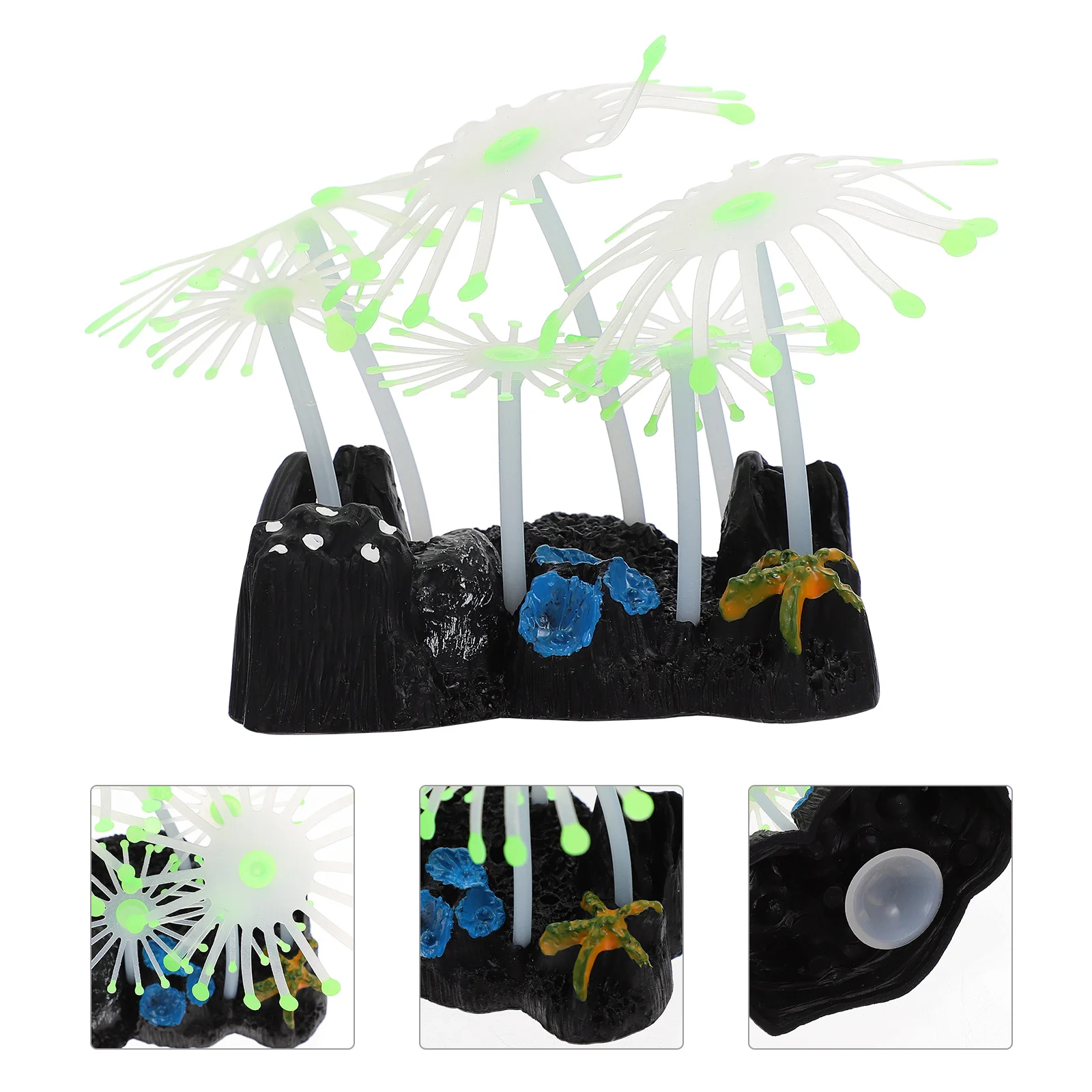 

Luminous Sea Anemone Aquarium Decor Artificial Tropical Fish Tank Decoration Realistic Vivid Look Tropical Fish Tank Decoration