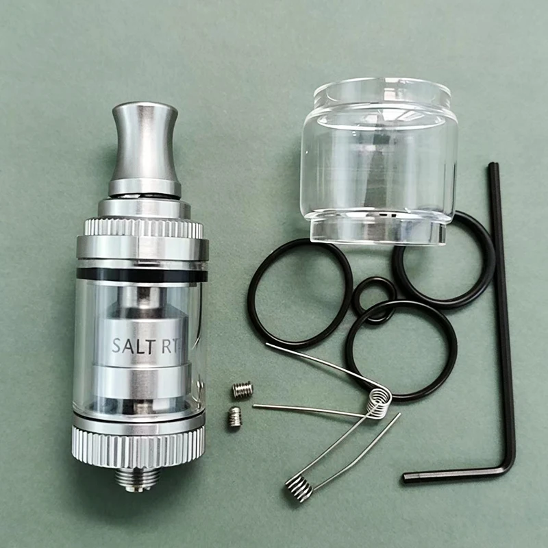 Атомайзер SALT RTA 18 мм, 2 мл/3,5 мл, с трубкой Bubble Tube, для одинарной катушки, с дрип-типом 510, регулируемым потоком воздуха, топ-фил танк, декоративные аксессуары