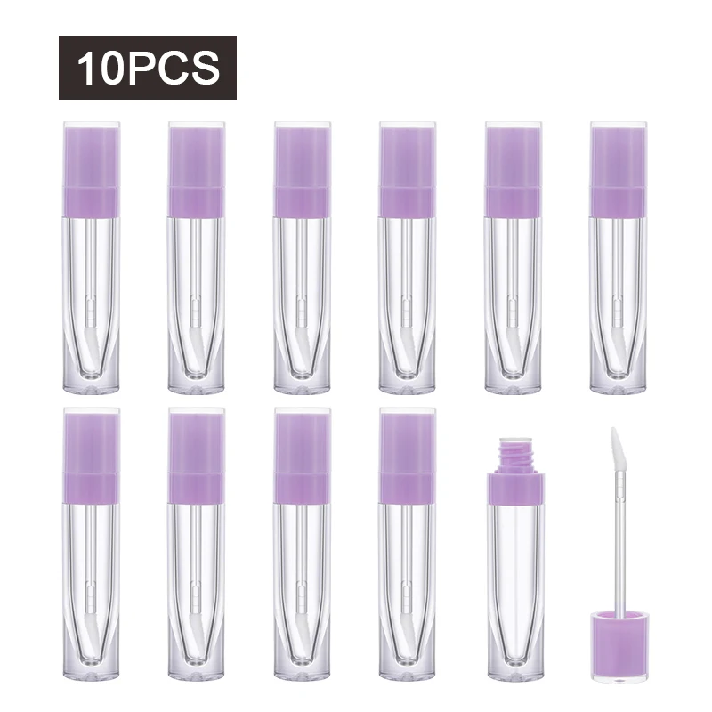 CAIYA 6.4ml purple Lip Gloss Tube Lips Balm Bottle Container Refillable Empty Bottles Makeup Organizer Tools lip tint tubes