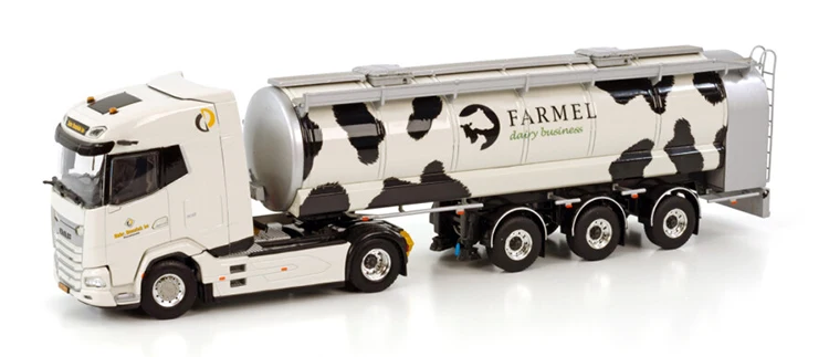 Alloy Model WSI 1:50 Scale DAF XG 4X2 Axle Tractor,Transport Container Tank Truck Diecast Toy Model,GEBR. DUNNINK 01-3647