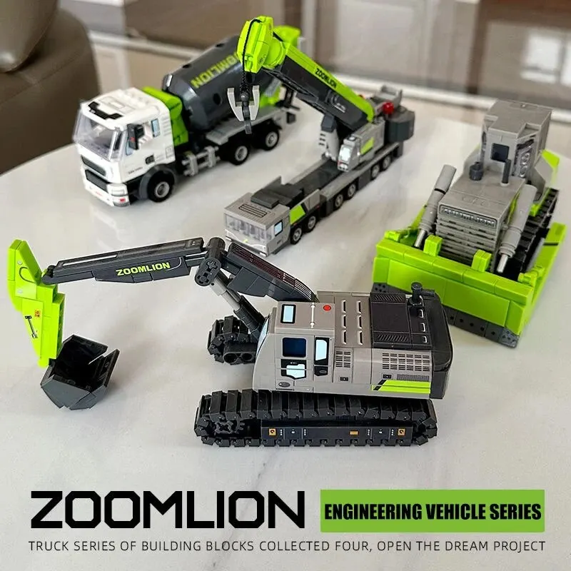 City Engineering Trucks Building Blocks Crane Bulldozer Excavator Childrens Car Construction MOC Bricks Sets Toys For Kids Gifts