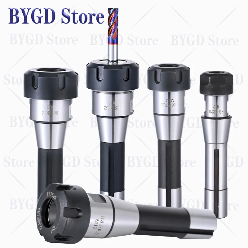 BYGD R8 ER Werkzeughalter R8 ER16 R8 ER20 R8 ER25 R8 ER32 R8 ER40 Werkzeughalterhalterung Werkzeugspannzange R8 M12 7/16 – Detail 2