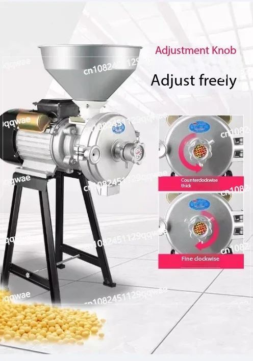 220V powder ultra-fine grinding grain dry and wet milling machine, corn feed grinder, household small