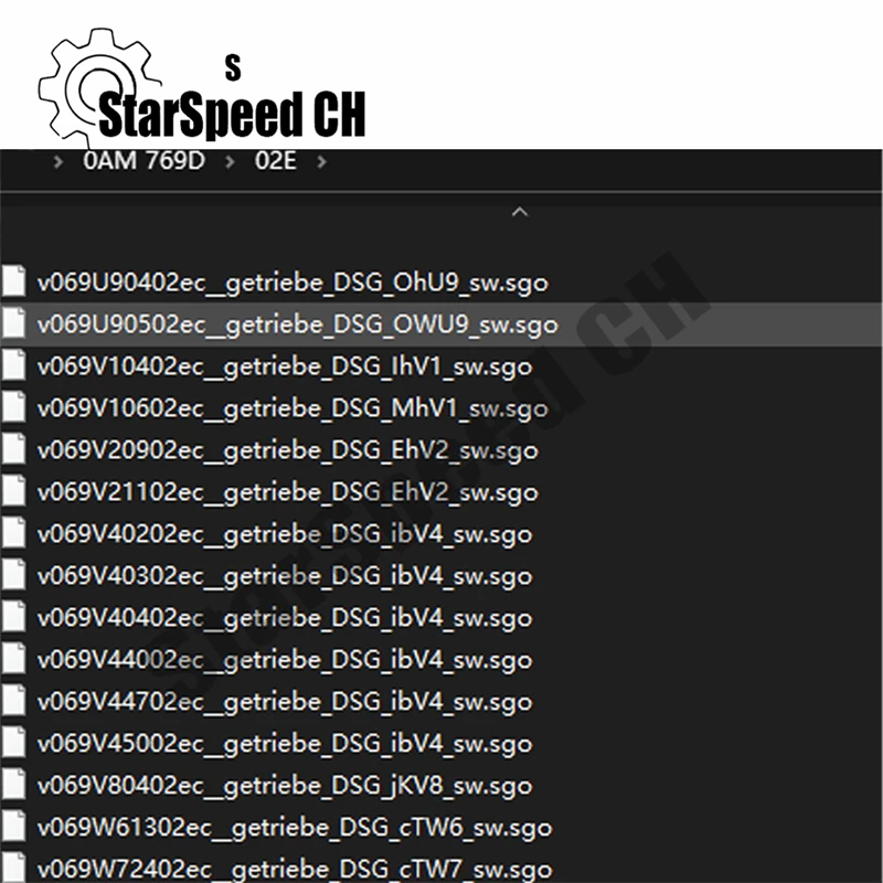 

DQ250 02E DSG Transmission TCU TCM Chip Software Data For Hardware Number 02E927770AD 02E927770AT 02E927770AL 02E927770AQ