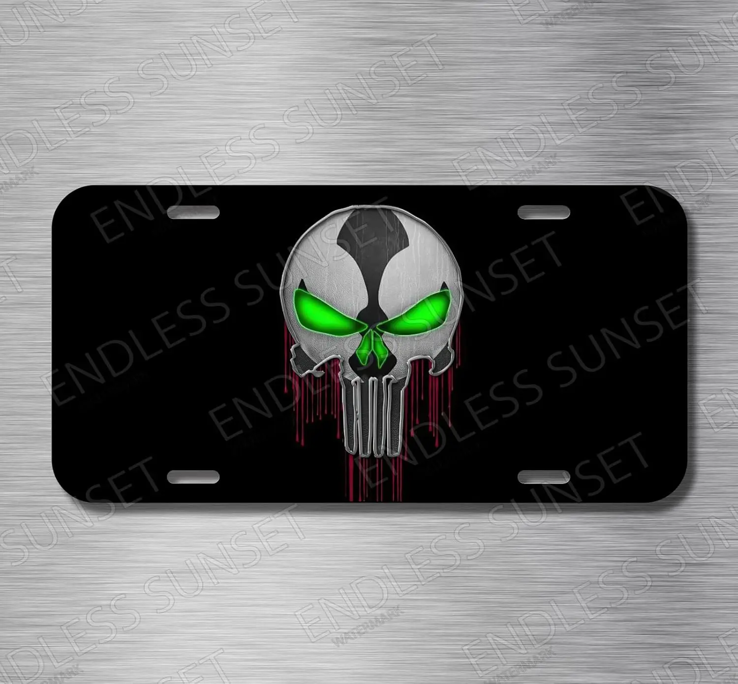 Metal License Plate Frames for Spawn Skull for for Super Hero Comic Car Decorative Plate Fans Decorative Tablet Design-Tf-86-71