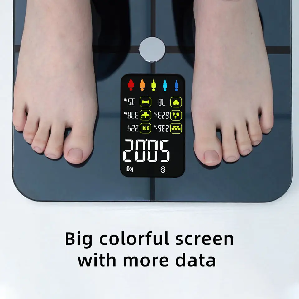 Scales for Bmi Body Weight and Fat Large Display Weight Scale High Accurate Body Fat Scale Digital Bluetooth Bathroom Scale