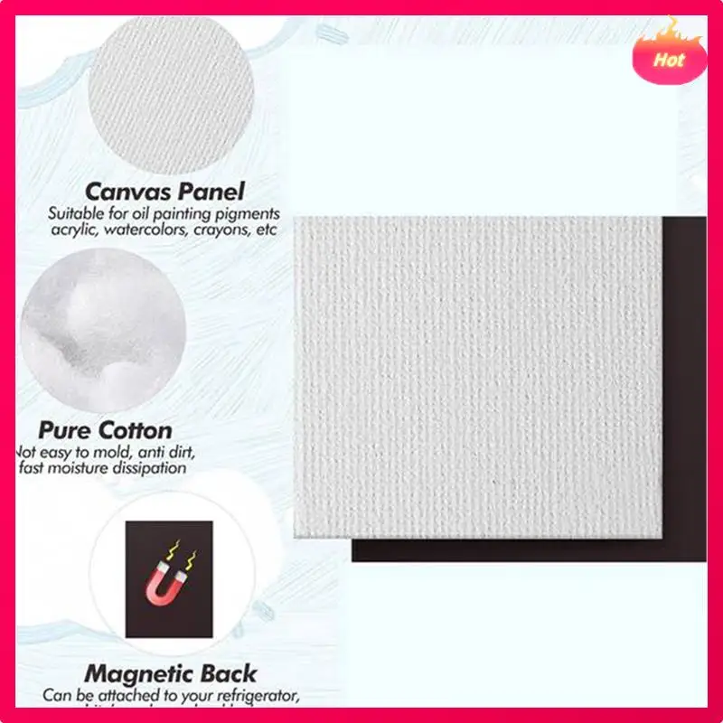 

75 шт. магнитная холщовая панель для живописи, магнитные мини-доски для холста, пустые холсты для рисования, художественный подарок, декор «сделай сам»