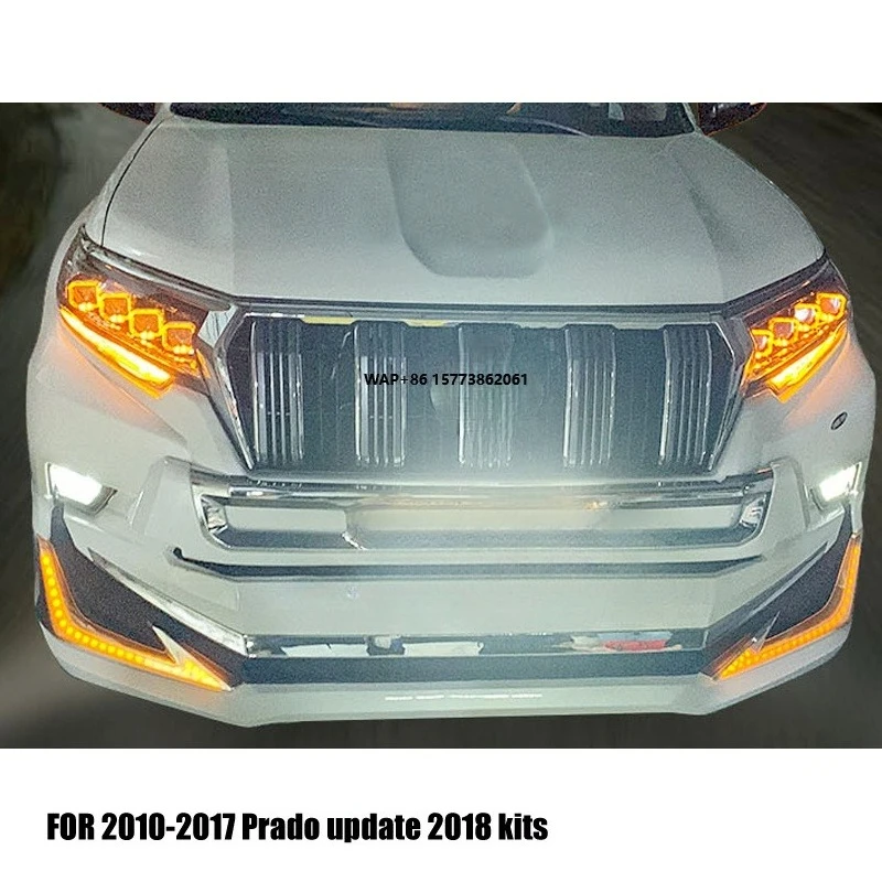 Car Body Kit for Prado 2010-2017 Update Front and Rear Bumper Body Kits for Prado 2018