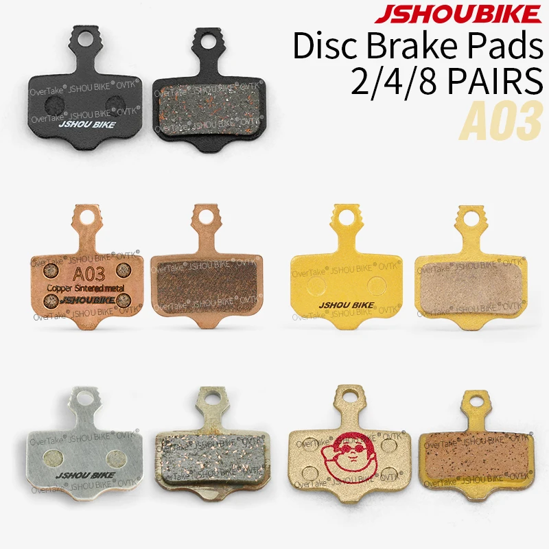 JSHOUBIKE Hydraulic Disc Brake Pads AII-metal Semi-metal Copper Metal Sintering For SRAM ELIXIR E/3/5/7/9 CR ER,XX,XO,DB1 NUTT