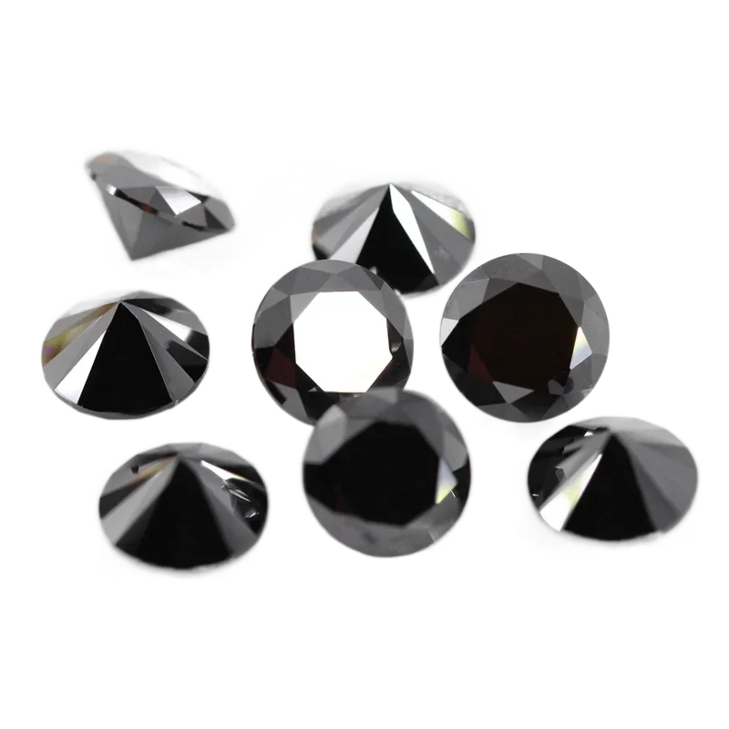 مويسانيتي أسود 1-12 مللي متر بالجملة حجم مختلف أحجار فضفاضة مختبر أسود نمت مويسانيتي الماس DIY بها بنفسك مجوهرات وصنع الساعات #2