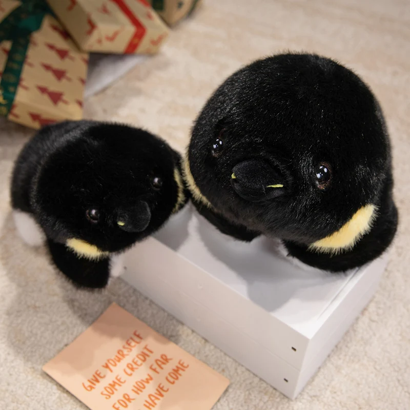 Cute Fluffy Lying Plush Toy Simulation Penguin Plush Toy Real Life Animal Marine Life Doll Home Decoration Kids Birthday Gifts