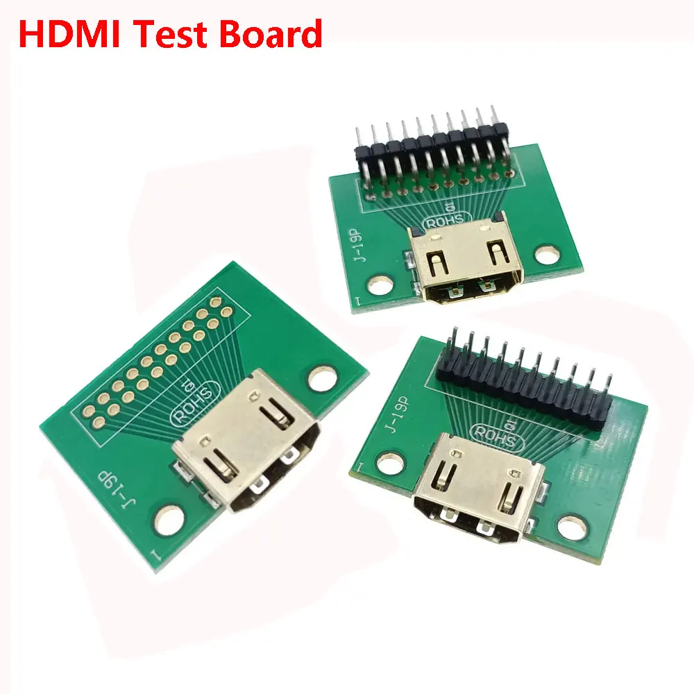 HDMI-متوافق DP Mini 20Pin نوع 19Pin PCB لوحة مطلية بالذهب أسلاك السندات الأختام HDMI موصل مقبس لوحة اختبار مقعد الإناث