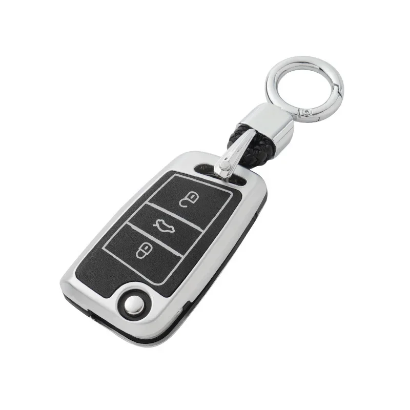 Car Key Case Purse Wallet Key Chain Full Cover Protection for Volkswagen All Passat Zinc Alloy Metal Car Accessories Key Shell