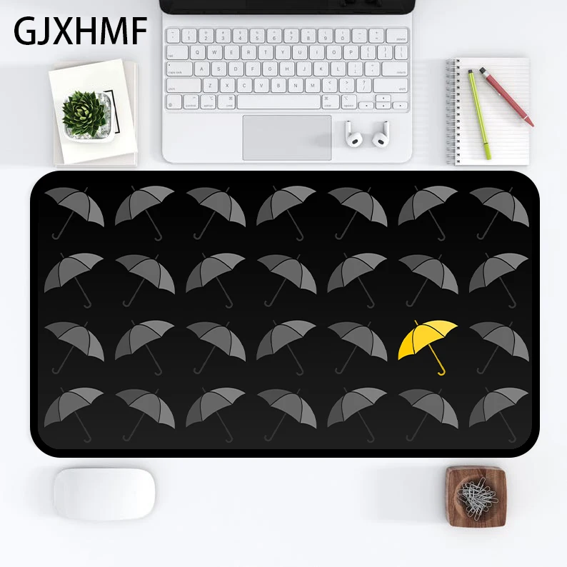 Payung Hitam Baru Mausepad XL Hitam Meja Tikar Gaming Tikar Pad Di Atas Meja Kantor Gamer Aksesoris Keyboard Tikar XXL Mouse Pad