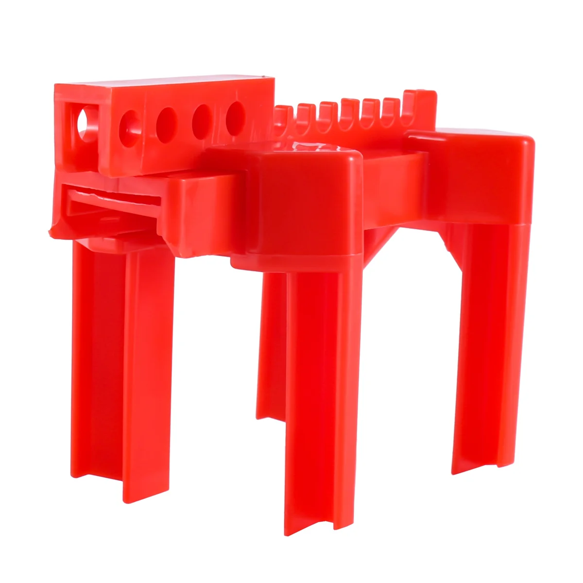 GTS Ball Valve Locking, Adjustable Ball Valve Locking Device, Small, for 1/2Inch-2-1/2Inch Outer Pipe Diameter, Red