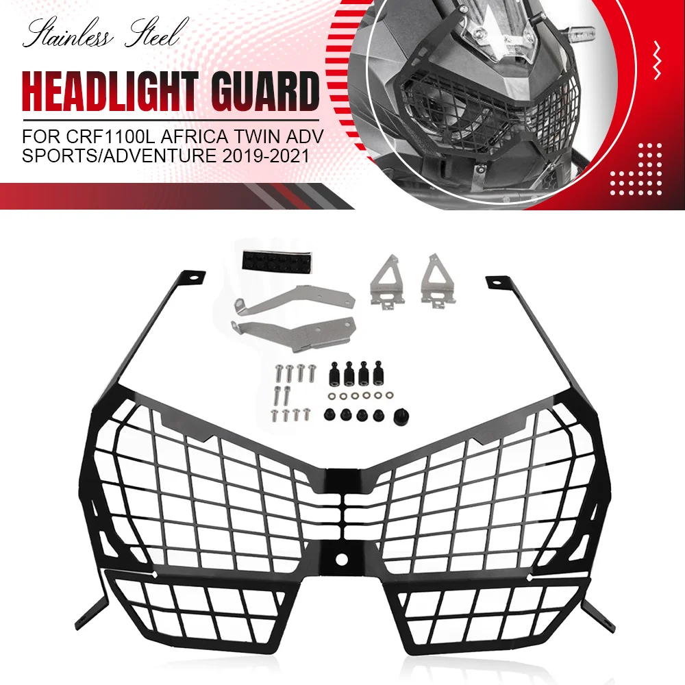 

Headlight Protector Cover Grill Motorcycle Accessories For HONDA CRF1100L AFRICA TWIN ADV SPORTS/ADVENTURE 2019-2021 CRF 1100L