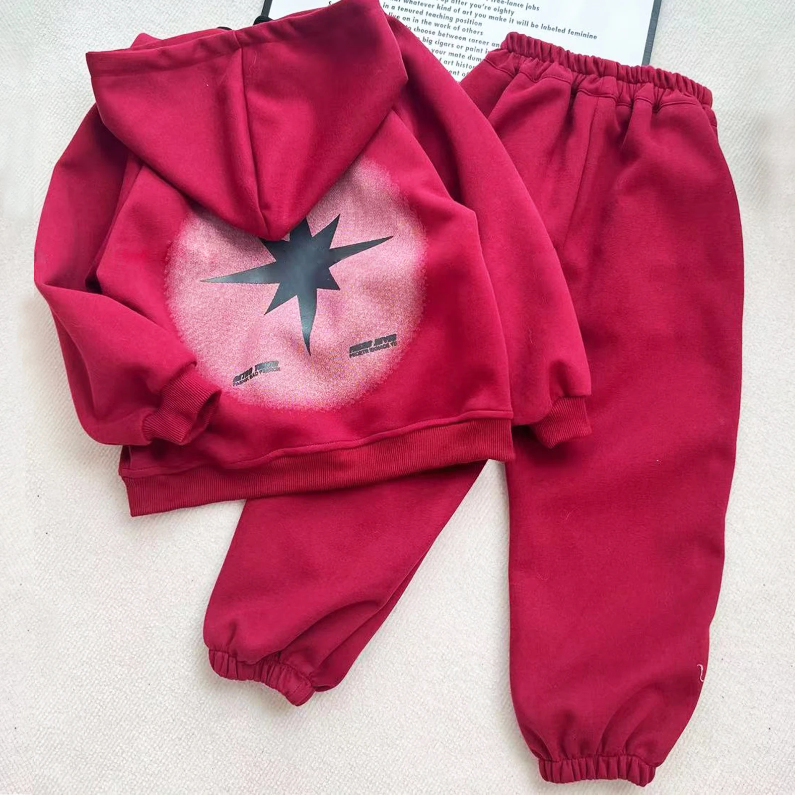 Kids Casual Tracksuits Hood Long Sleeve Girls' Jogging Suit 2-Piece Children's Sportswear Gradient Sweatshirt +Sweaterpants